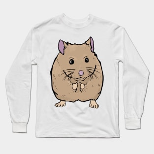 Cute Mouse Holding Middle finger funny gift Long Sleeve T-Shirt